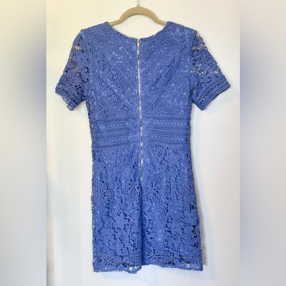 She + Sky Blue Crochet Short Sleeve Isla Dress- Size Small - Picture 5 of 7